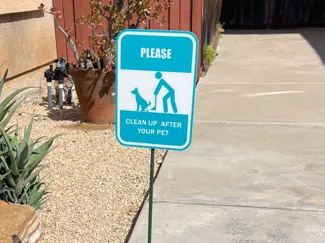 Clean Up Dog Poop Sign