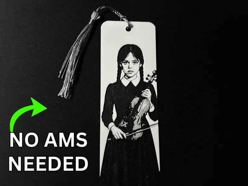 Wednesday Addams Bookmark (Hueforge)