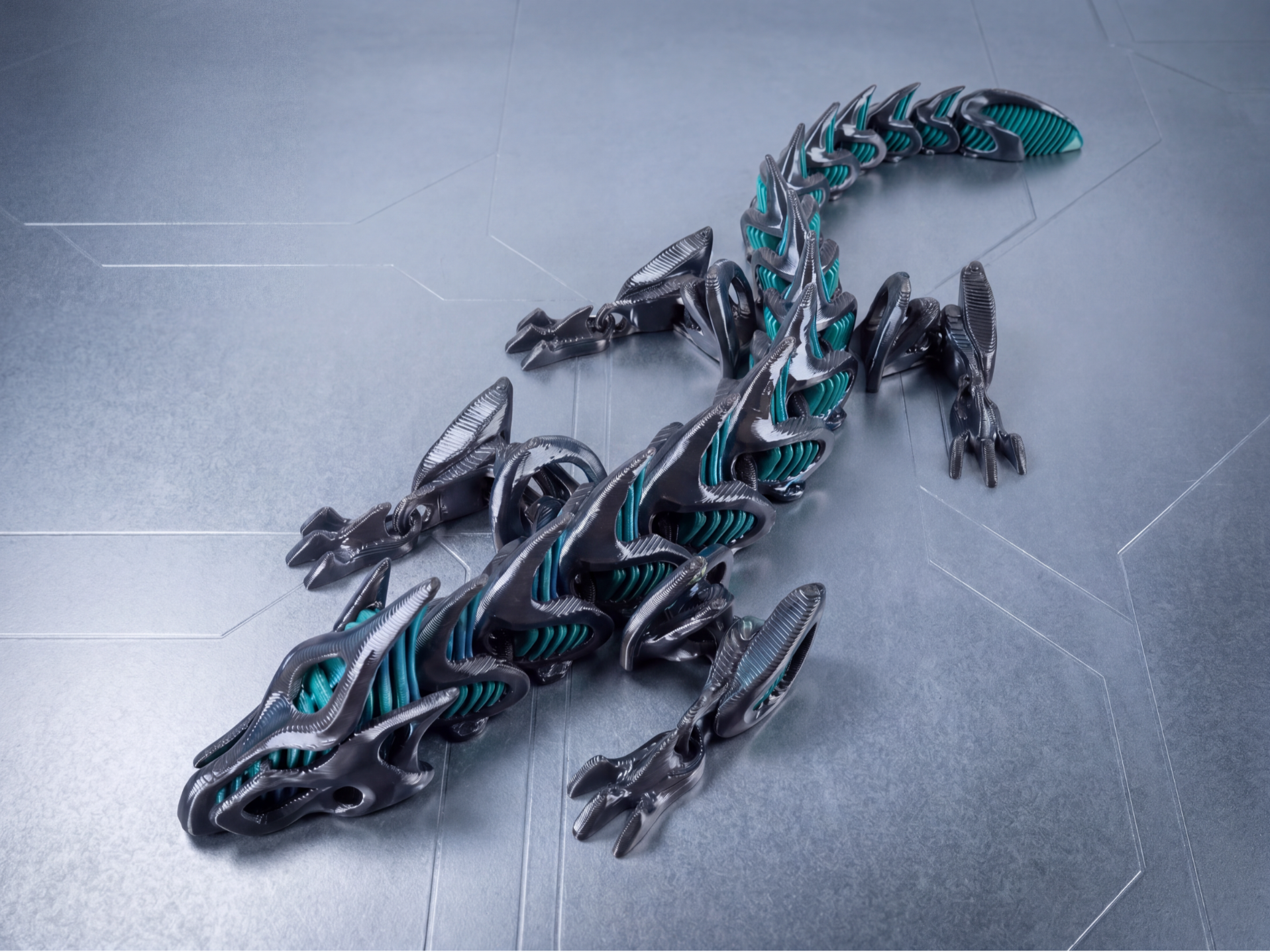 Articulated Futuristic Dragon 3D model