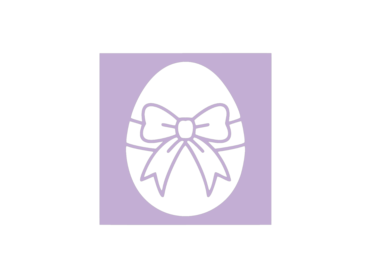 Easter egg stencil with bow