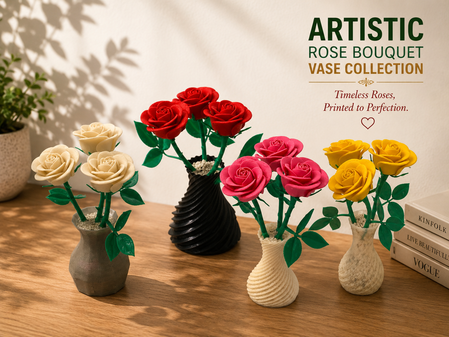 Artistic Multicolor Bouquet & Vase Collection