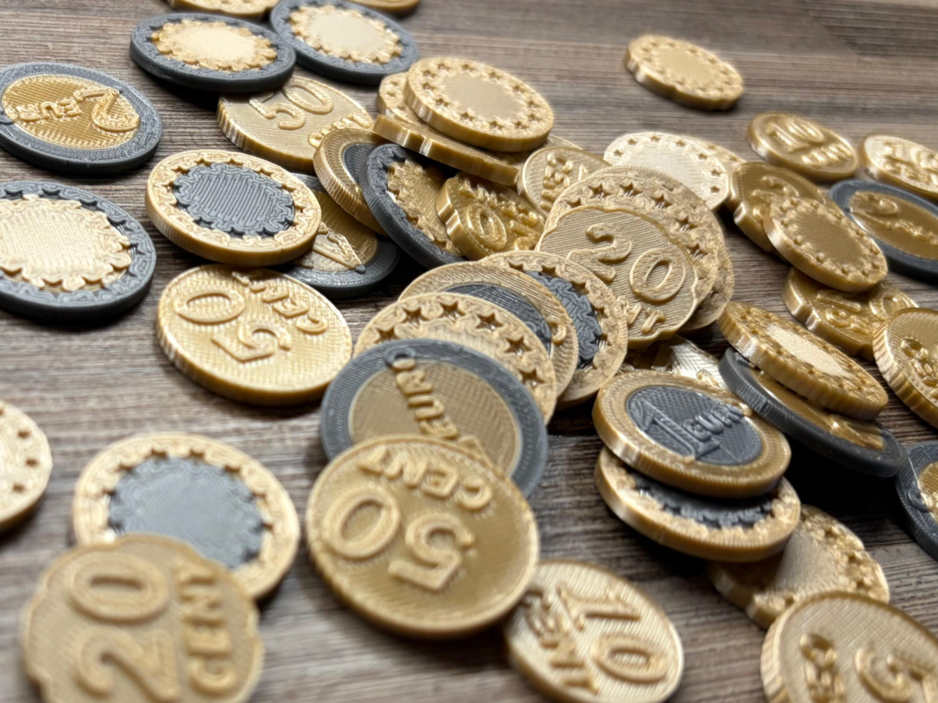 Euro-Like Coins for Play & Learning 