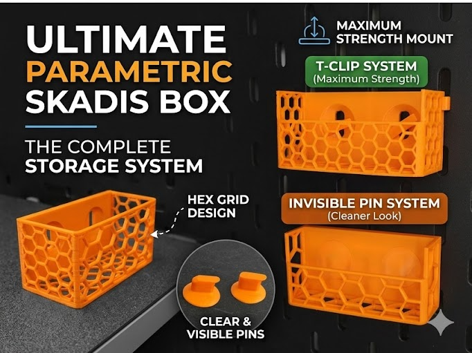 Ultimate Parametric Skadis Box (T-clip System!)