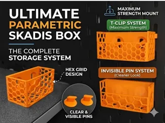 Ultimate Parametric Skadis Box (T-clip System!)