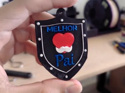 Keyring Best Dad - Shield