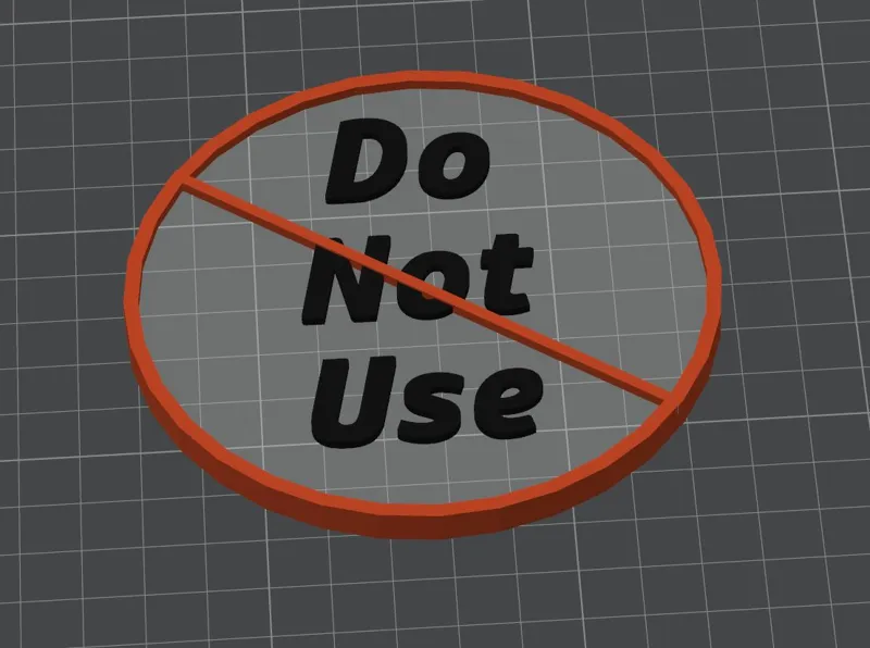 Do not Use sign with magnet