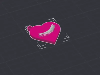 Heart Eyelash NFC Keychain – Beauty Salon Edition