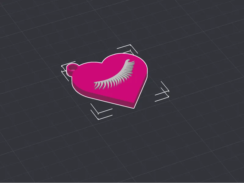 Heart Eyelash NFC Keychain – Beauty Salon Edition