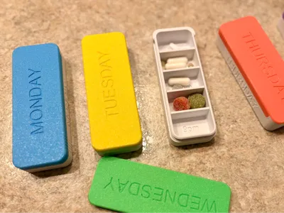 Medicine Organizer 5x Day - Customizable
