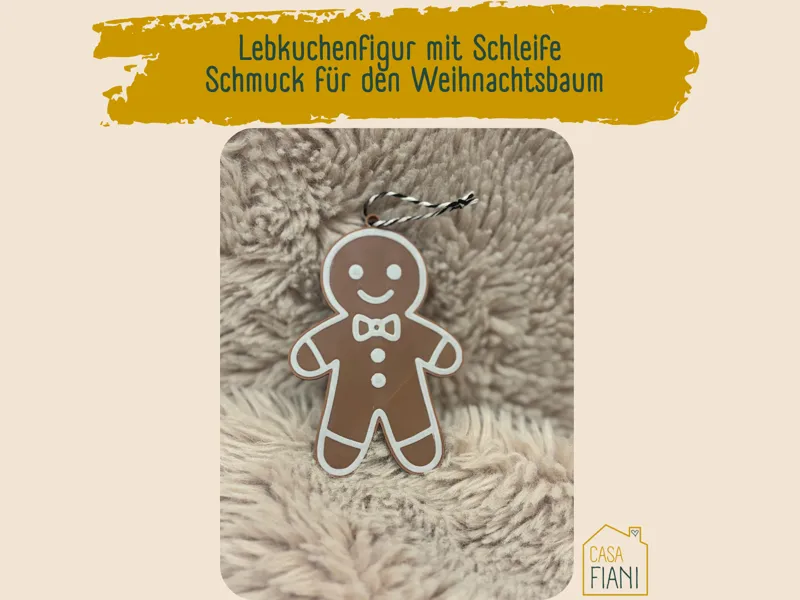 Lebkuchen Anhänger mit Schleife – Deko