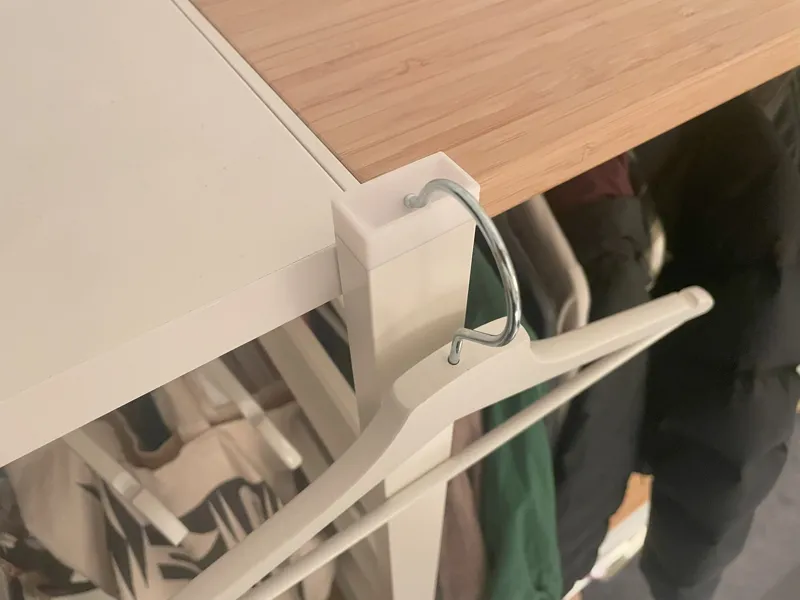 Coathanger attachment for IKEA Elvarli wardrobe