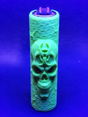 Adorno temático: Toxic Skull — Clipper Cover | ID3D — vista de referencia 3