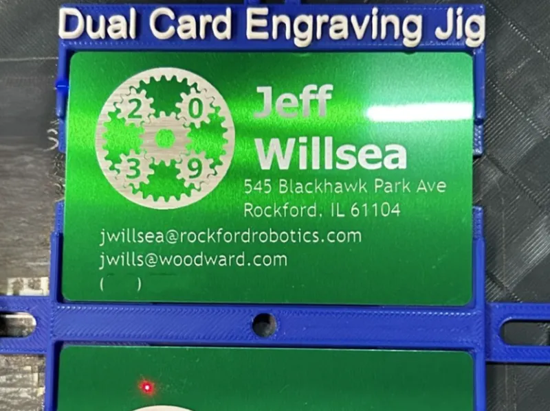 Dual Business Card Engraving Jig