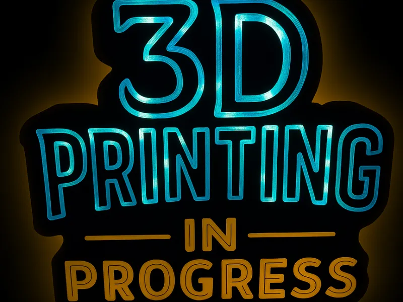3D Printing In Progress Lightbox