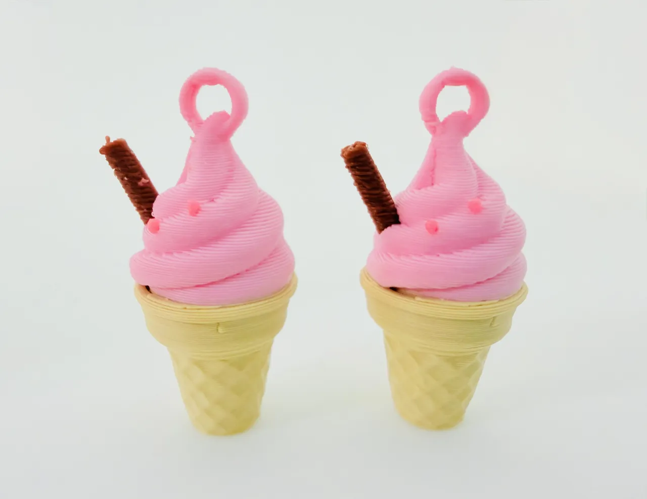 Cute Ice Cream Earrings - Summer Gift 3MF view 2