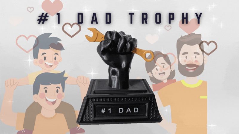 WrenchMaster Trophy: The Ultimate #1 Dad Award