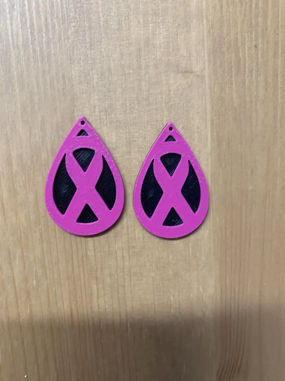 cancer bow earrings view 2