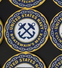 USN BM 245MM Plaque with SplitShipsWheel