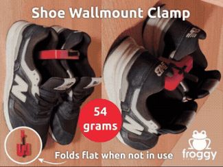 Shoe Wall Mount Clamp - Quick print(54 grams)
