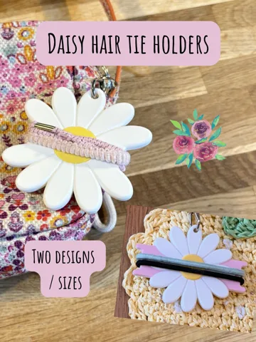 Accesorio para sujetar ligas de cabello: Daisy hair tie holders - Two designs / sizes — vista de referencia 2