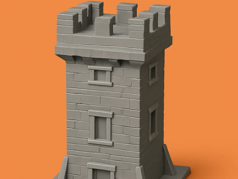 Medieval Tower – Simple to Print