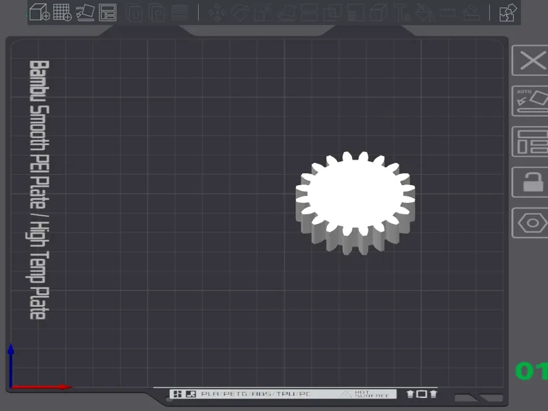 Parametric spur gears