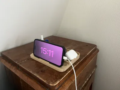 Bedside Organizer Tray with Phone Stand