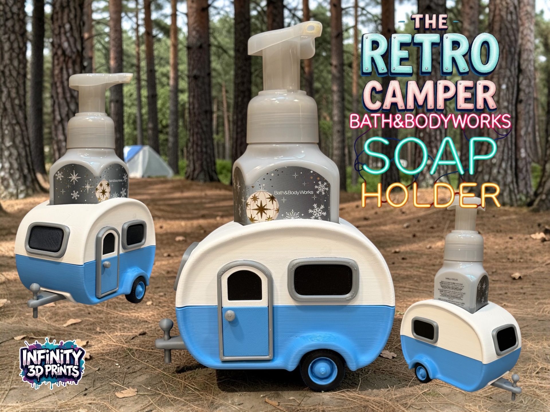 MULTIPART- THE RETRO CAMPER - BBW SOAP HOLDER 