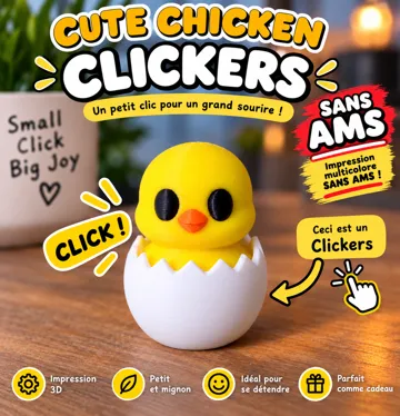 Objeto manipulable: Cute Chicken Clicker – Petit poussin anti-stress — vista de referencia 3