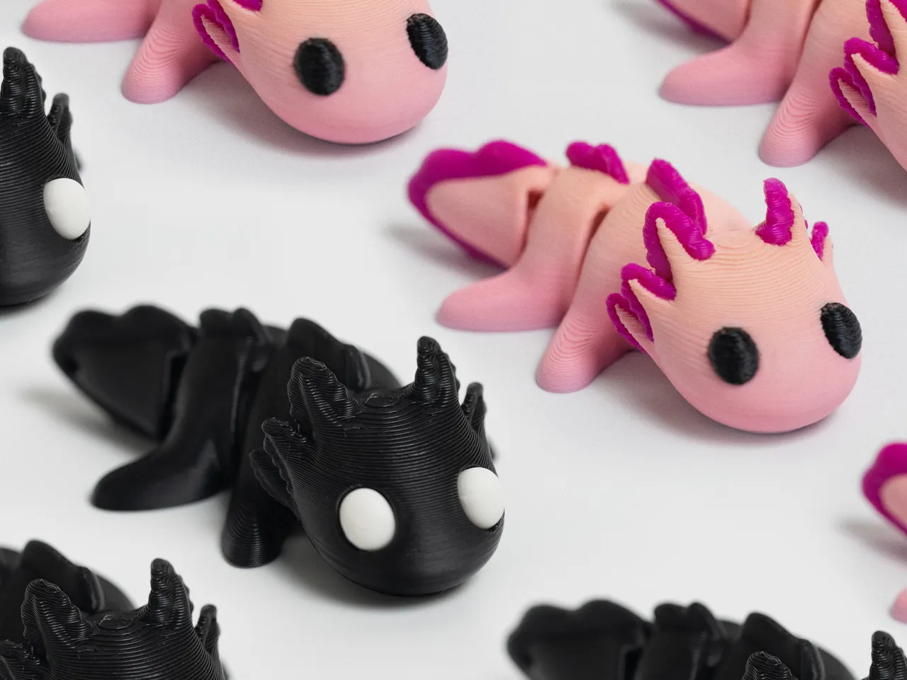 Mini Axolotl – Articulated & Keychain view 2