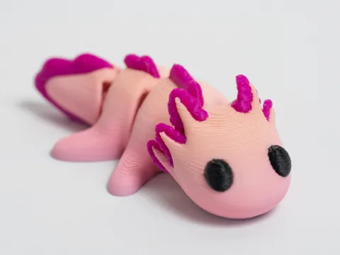 Mini Axolotl – Articulated & Keychain view 3