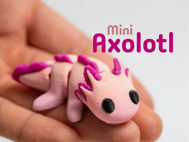 Mini Axolotl – Articulated & Keychain