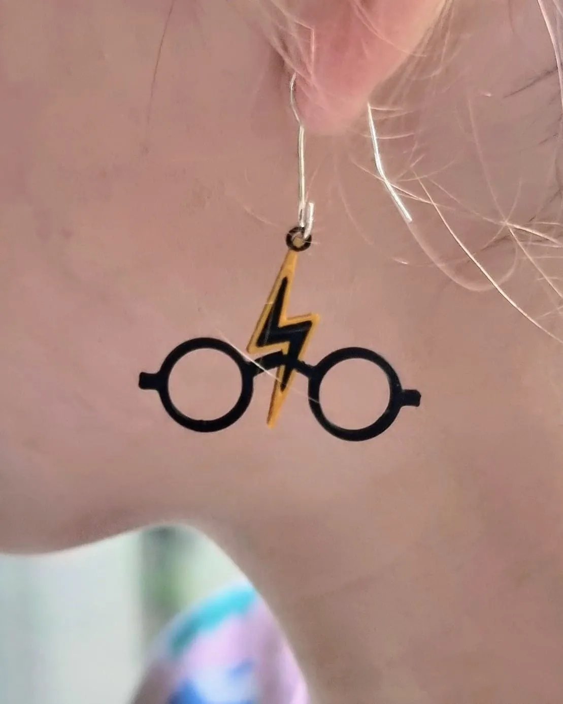 Harry Potter Lightening Glasses Earrings view 2