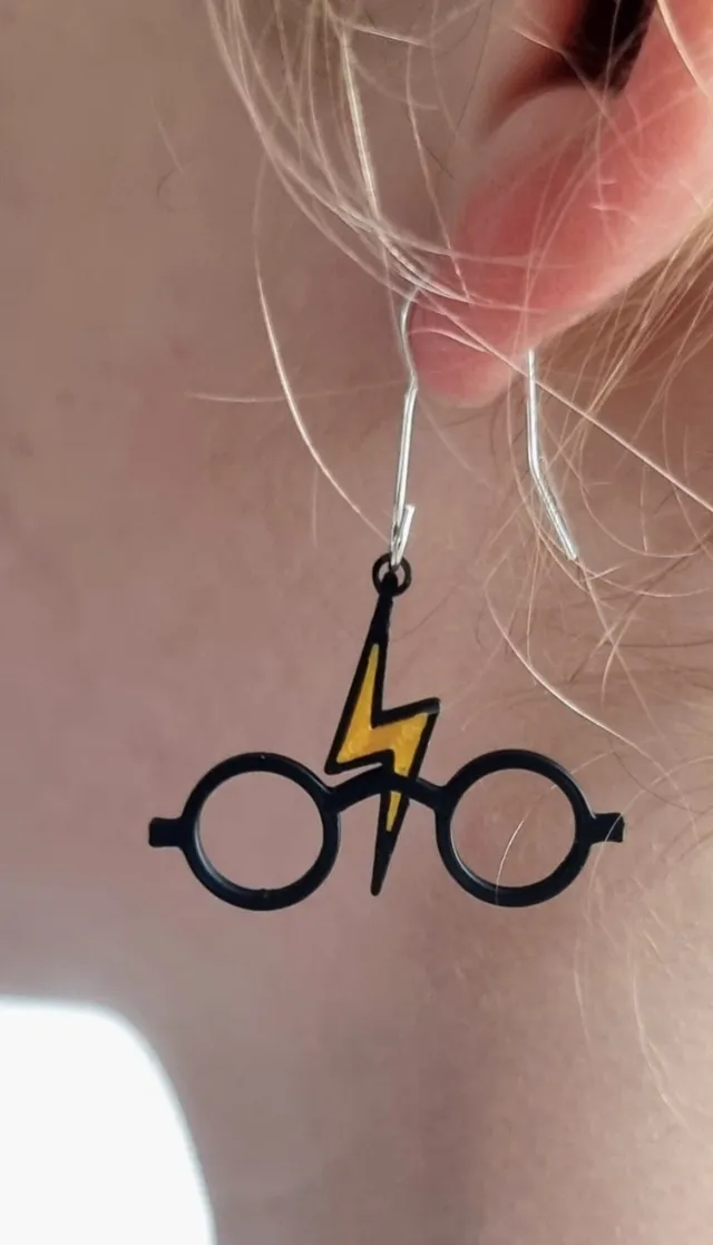 Harry Potter Lightening Glasses Earrings