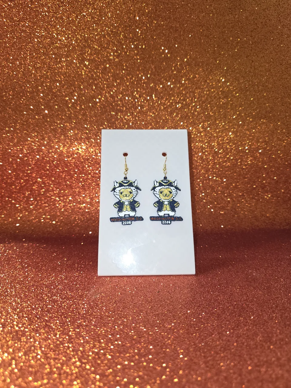 Llama DC earrings view 2