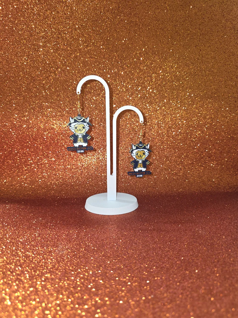 Llama DC earrings view 3