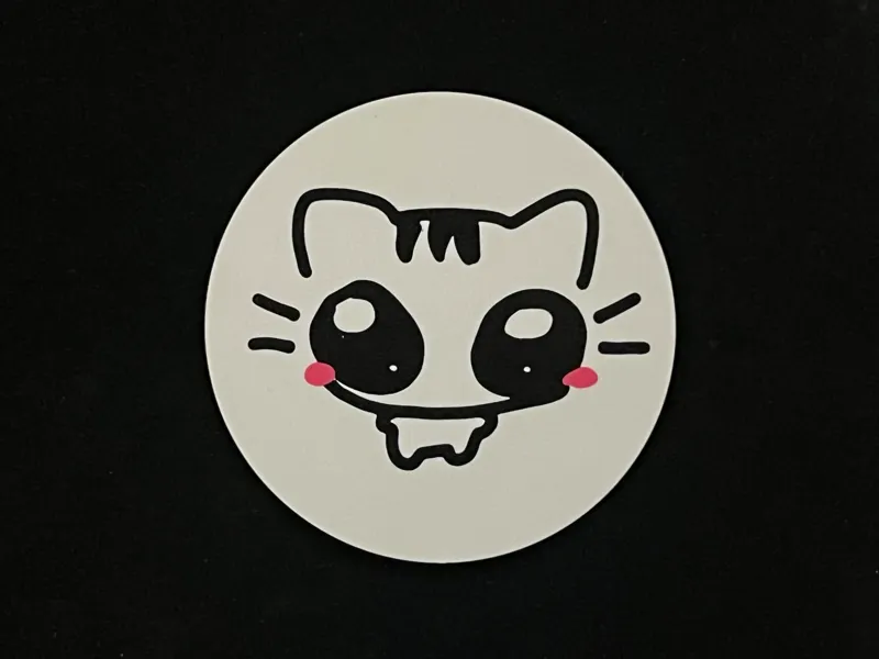 Funny Cat Coaster / Big Eyes Cat Coaster