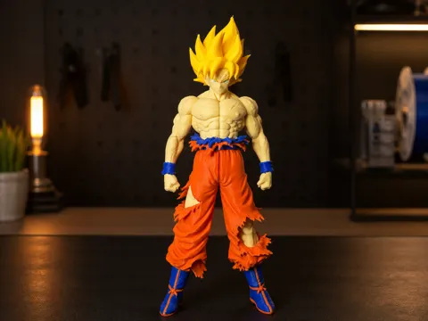 Accesorio para filamento: Super Saiyan Goku — referencia de MakerWorld