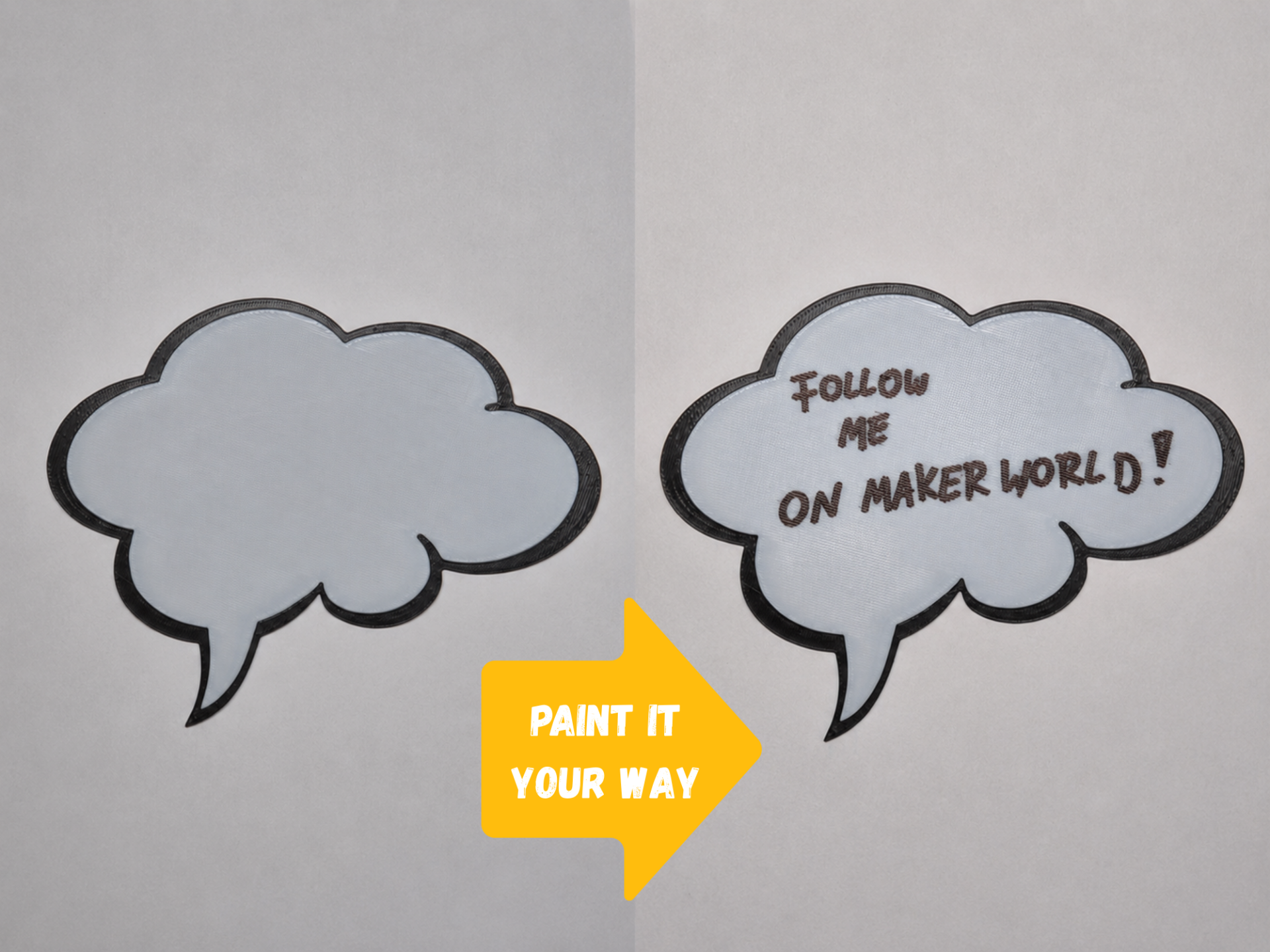 Comic Speech Bubble - Paint Your Own Text/Image