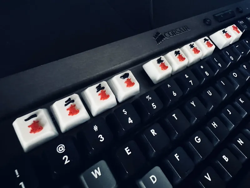 Key Cap Mahjong number / character tiles 麻将键帽