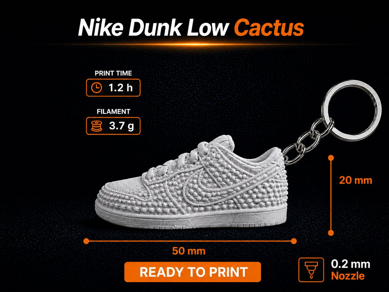 Schlüsselanhänger Nike Dunk Low Cactus