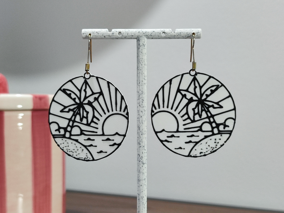 Aretes Sol Tropical 3D model