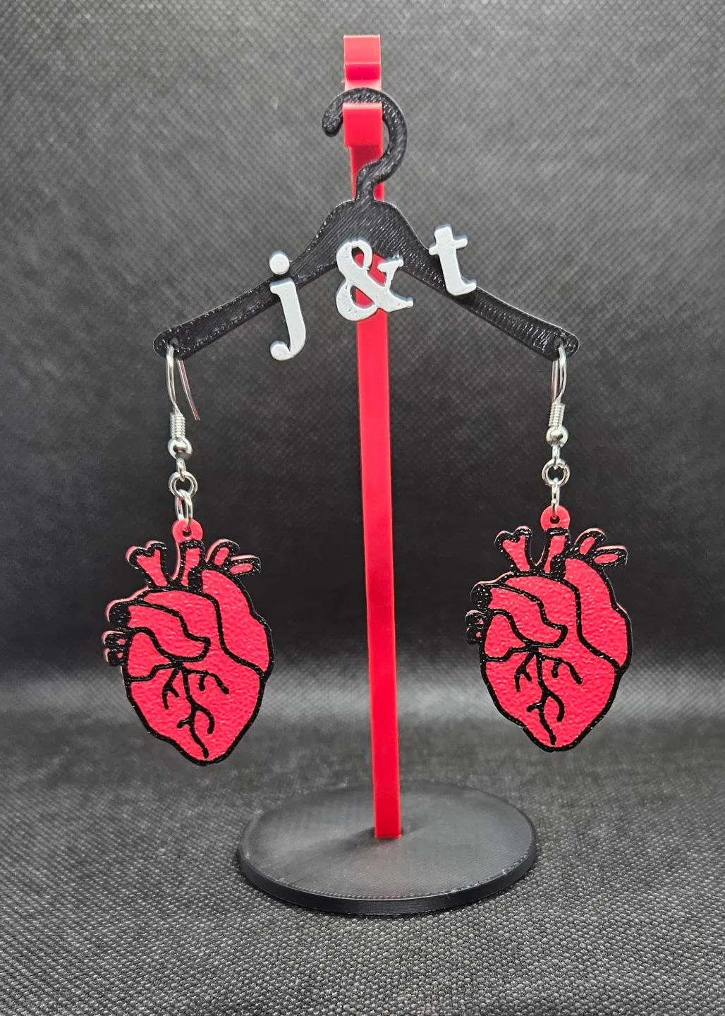 Anatomical Heart earrings view 2