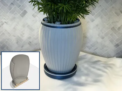Cascade Ridge Planter - 240mm Tall with Tray