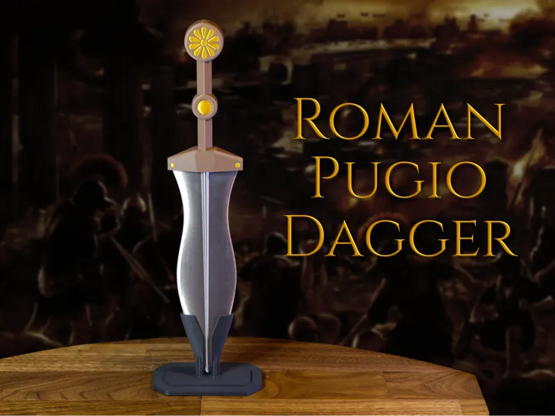 Roman Pugio Dagger with Display Stand