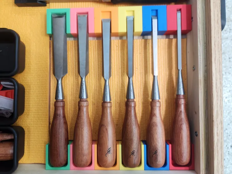 Wood River Chisel Drawer Holder Organizer
