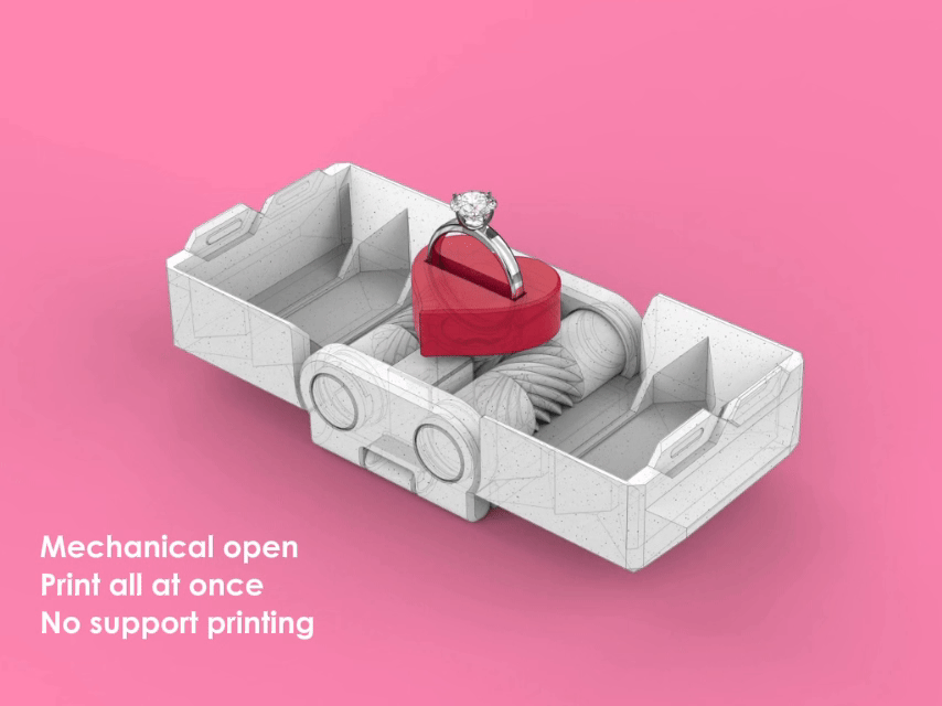 Miniatura 2 do modelo 3D Ring/Gift Box