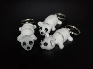 Flexi Polar Bear Keychain