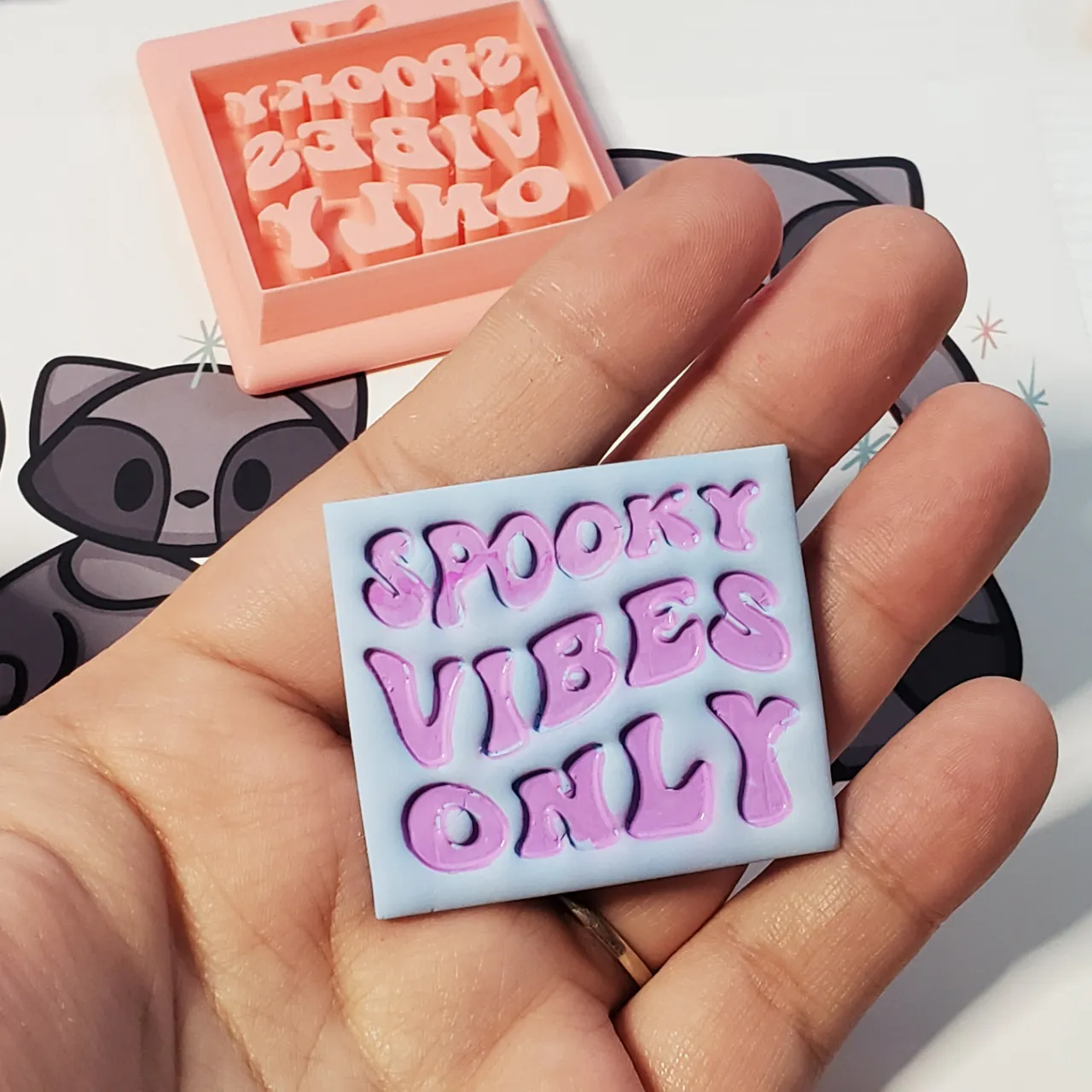 Spooky Vibes Only Clay Cutter |Magnet or Earring view 4