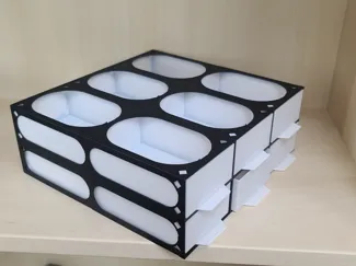 Lightweight modular drawer system- Akro Mils scale